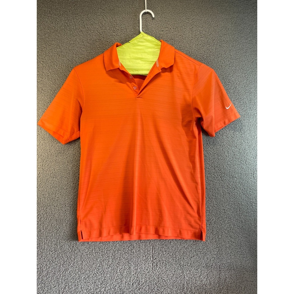 Nike Dri-Fit Polo Men's Large Orange Casual